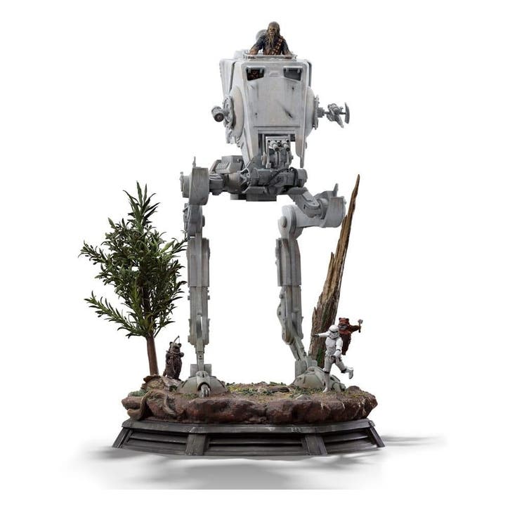 Star Wars Demi Art Scale Statue 1/20 AT-ST and Chewbacca..., Verzamelen, Film en Tv, Nieuw, Ophalen of Verzenden