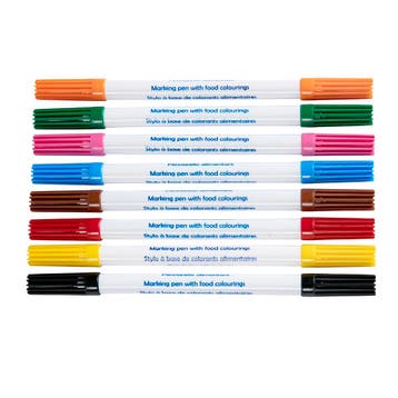 BrandNewCake Stiften Eetbare Inkt Dubbelzijdig Set/8, Verzenden, Nieuw