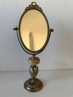 Tafelspiegel- Lipstick - Verguld messing, Marmer - Marmeren