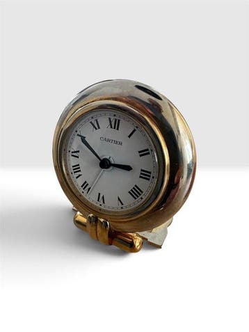 Bureauklok - Cartier - Staal - 1990-2000 - Clock Baignoire