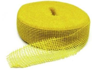 Jute band Geel 5 cm rol 40 meter, Ophalen of Verzenden, Nieuw