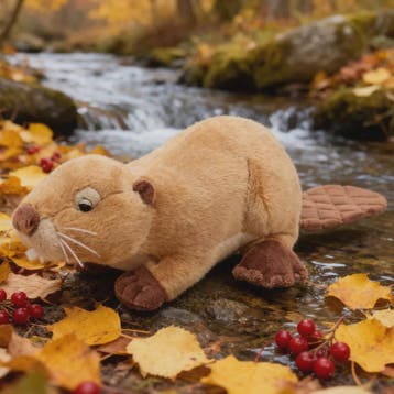 Realistische Bever Knuffel - Zacht Pluche Dier voor Kinderen
