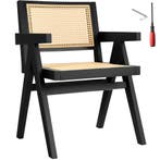 Eetkamerstoel Lizzy met Weens vlechtwerk in boho-stijl - zwa, Verzenden, Nieuw