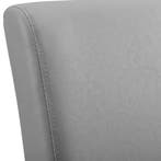 Eetkamerstoel set van 6 Hamburg kunstleer lichtgrijs en zwar, Verzenden, Nieuw