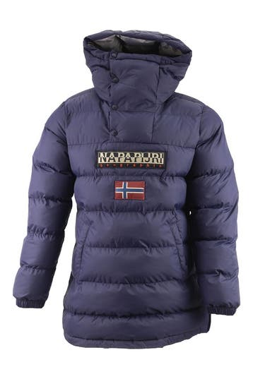 Napapijri Jas in maat S Blauw, Kleding | Heren, Verzenden, Zo goed als nieuw, Blauw, Napapijri