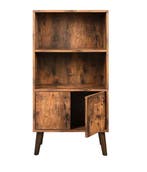 Retro Boekenkast met Deuren en 2 Open Planken, Huis en Inrichting, Kasten | Boekenkasten, Verzenden, Nieuw