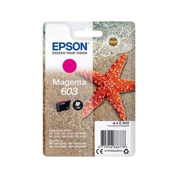 Epson 603 (T03U3) inktcartridge magenta (origineel), Verzenden, Nieuw, Cartridge, Epson