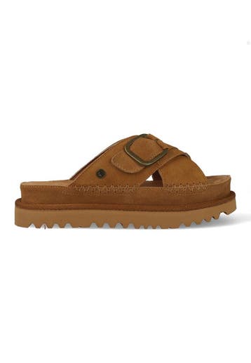 Warmbat Slippers Wondai 34WND311025 Bruin-42, Kleding | Dames, Schoenen, Verzenden, Nieuw, Bruin