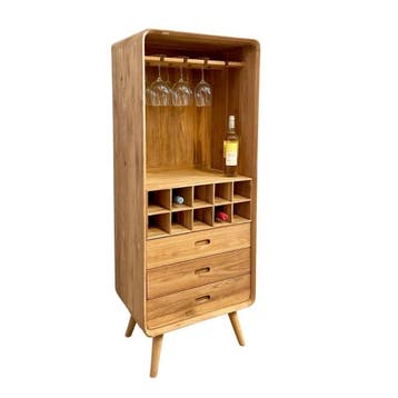 Half hoge wijnkast retroWijnkasten, Huis en Inrichting, Woonaccessoires | Wijnrekken, Ophalen of Verzenden, Nieuw