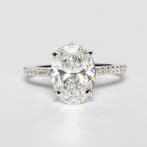 Zonder minimumprijs - Statement ring - 18 karaat Witgoud -