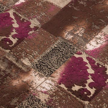 BA137 - Zeldzaam Italiaans Fluweel Patchwork - Brons en