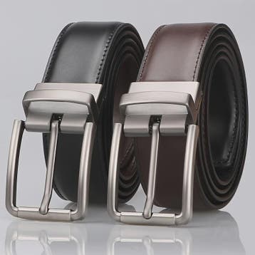Heren Riem Echt Leer Omkeerbaar - Zwart & Bruin, Kleding | Heren, Riemen en Ceinturen, Verzenden, Nieuw