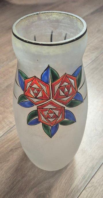 Leune (attr.) - Vaas - Glas - Art Deco lantaarn vaas