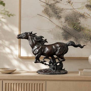 Galloping Horse - sculptuur IJzer, Hoogte: 21