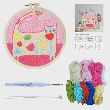 DIY Punch Needle Kit voor Beginners - Schattig Dier & Giraff, Verzenden, Nieuw