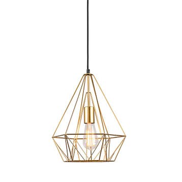 Industriële hanglamp goud draad - Carcass, Verzenden, Nieuw, Modern