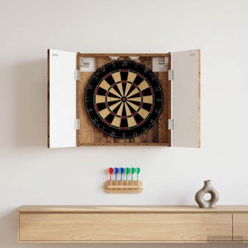 vidaXL Dartbord Kabinet ALKMAAR Oud hout 52,5 x 10,5 x 53,5, Sport en Fitness, Verzenden, Nieuw