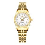Gouden Luxe Horloge voor Dames - Waterdicht Stras Horloge, Verzenden, Nieuw, CHENXI