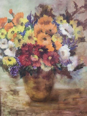 Escuela Impresionista Europea (XX) - NO RESERVE - Floral, Antiek en Kunst