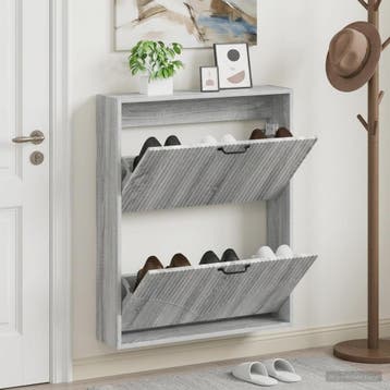 vidaXL Wandgemonteerde Schoenkast HOORN 71 x 17 x 86 cm, Verzenden, Nieuw