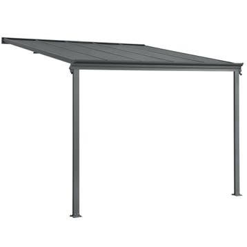 Terrasdak / Overkapping - Borneo - 3 x 3 m - Grijs, Tuin en Terras, Overkappingen, Verzenden, Nieuw