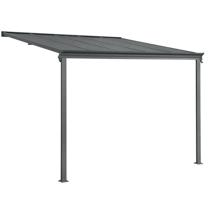 Terrasdak / Overkapping - Borneo - 3 x 3 m - Grijs, Tuin en Terras, Overkappingen, Nieuw, Verzenden