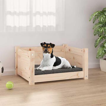 vidaXL Hondenbed 55,5x45,5x28 cm massief grenenhout, Dieren en Toebehoren, Verzenden, Nieuw