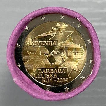 Slovenië. 2 Euro 2014 Barbara Celiska (25 pieces) in roll