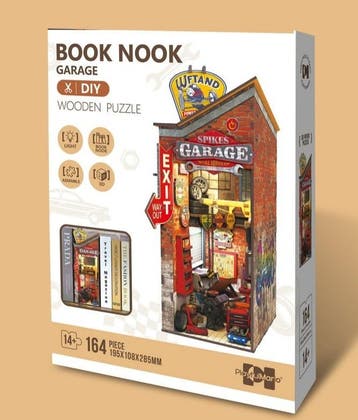 PlayfulMario Booknook Garage met verlichting Houten Model..., Verzenden, Nieuw