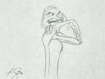Walt Disney - Originele animatietekening van Timon - Timon &, Nieuw