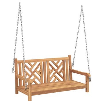 vidaXL Tuin Hangbank 114 x 60 x 64 cm Massief Teakhout, Tuin en Terras, Tuinbanken, Verzenden, Nieuw