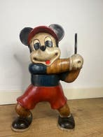 Beeldje - Houten beeld Mickey mouse 50CM - Hout, Verzamelen, Disney, Nieuw