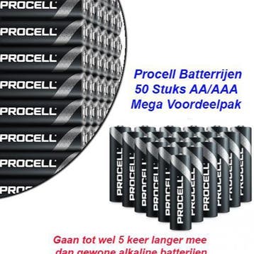 Procell 50 stuks AA/AAA Batterijen Mega Voordeelpak, Verzenden, Nieuw
