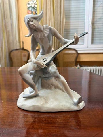 Lladró - Figuur - Arlequín músico - Porselein