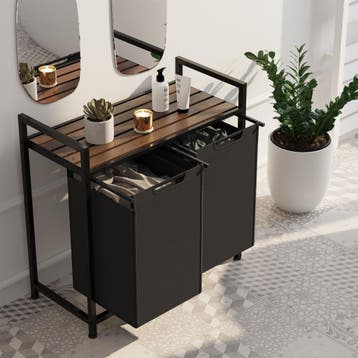 Wassorteerder met plank, industriële stijl - 34 x 74 x 72 cm, Huis en Inrichting, Verzenden, Nieuw