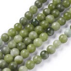 10 x Edelsteen kralen Taiwan Jade Olive Drab 8mm – gat 1,., Ophalen of Verzenden, Nieuw, Kraal