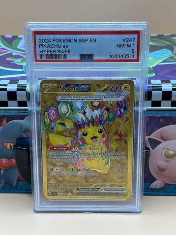 Pokémon - 1 Graded card - Pikachu #247 Full art, Foil - PSA, Nieuw