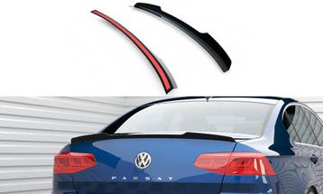 Spoiler Volkswagen Passat Sedan R-Line B8 Glans Zwart Maxton, Ophalen of Verzenden, Nieuw