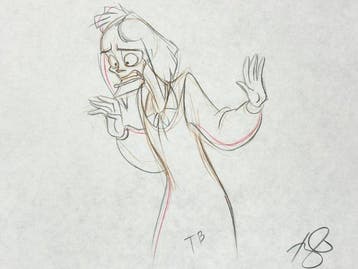 Walt Disney - Originele animatie-tekening van Cruella de Vil, Nieuw