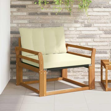 vidaXL Buiten bankenset Massief Acaciahout en Textilene, Tuin en Terras, Tuinsets en Loungesets, Verzenden, Nieuw