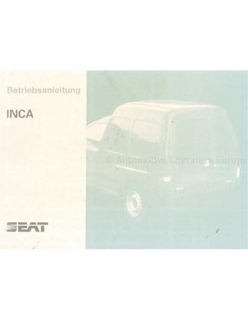 1997 SEAT INCA INSTRUCTIEBOEKJE DUITS, Auto diversen