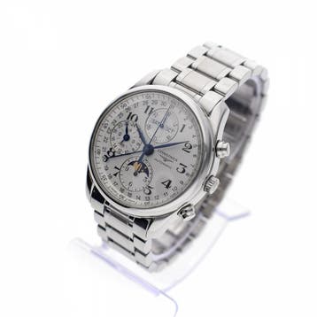 Longines Master Collection Chrono Moonphase L2.673.4.78;..., Ophalen of Verzenden, Gebruikt, Leer, Overige merken