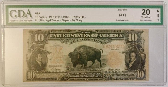 Verenigde Staten van Amerika. - 10 Dollars 1901 -, Postzegels en Munten, Bankbiljetten | Europa | Niet-Eurobiljetten