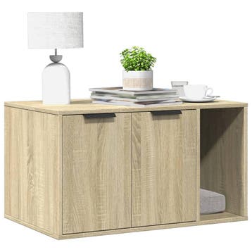 vidaXL Kattenbakkast 80x50x45 cm bewerkt hout sonoma, Dieren en Toebehoren, Katten-accessoires, Verzenden, Nieuw