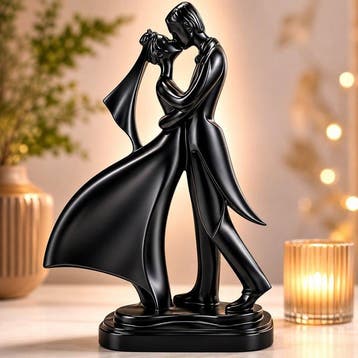 sculptuur, Abstract Couple Sculpture Romantic Dancing Lovers