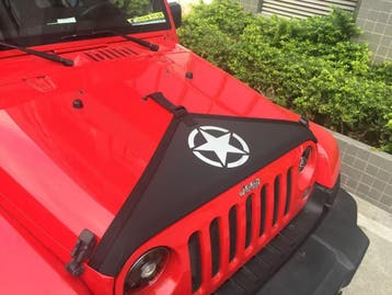 SK-Import Steenslag Beschermer Zwart Vinyl Jeep Wrangler, Ophalen of Verzenden, Nieuw, Jeep