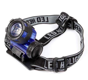 Hoofdlamp 1 LEDs Zwart Elastische Hoofdband, Ophalen of Verzenden, Nieuw