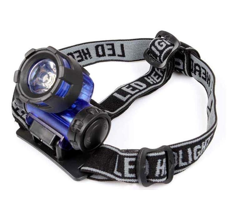 Hoofdlamp 1 LEDs Zwart Elastische Hoofdband, Caravans en Kamperen, Zaklampen, Ophalen of Verzenden