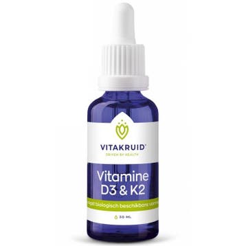 Vitakruid Vitamine D3 & K2 10ml, Ophalen of Verzenden, Nieuw, Overige typen
