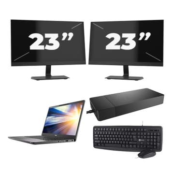 Dell Latitude 7300 -   i7-8e 8GB  - 256GB  + 2x 23 inch, 8e Generatie, Qwerty, Verzenden, 13 inch